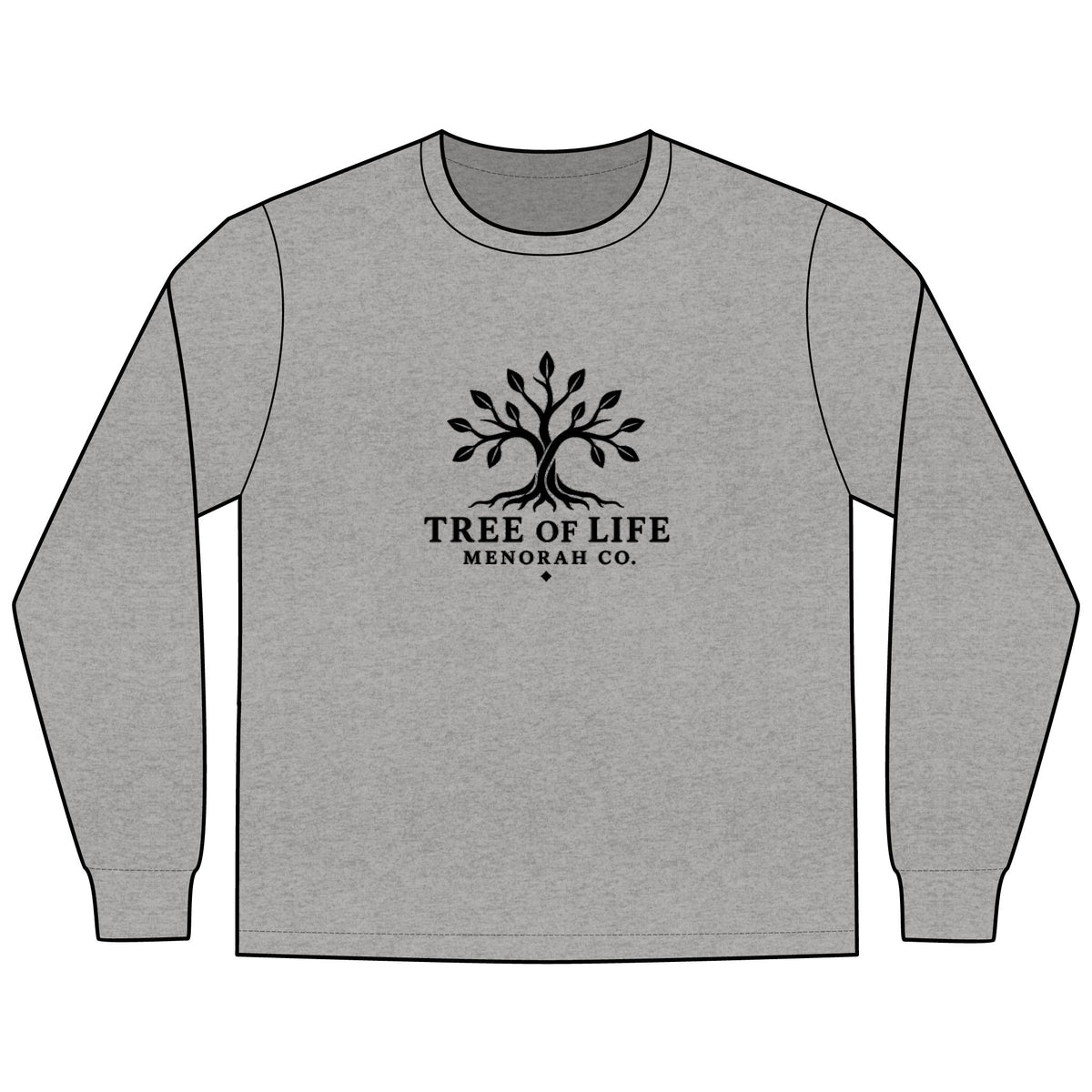 Tree of Life Unisex Long Sleeve Tee | White Tree Logo, Nature Shirt