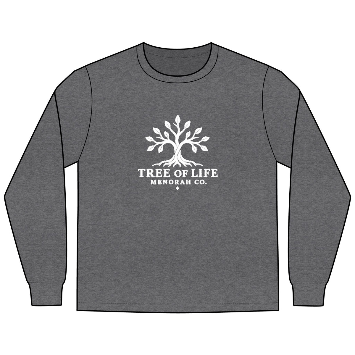 Tree of Life Unisex Long Sleeve Tee | White Tree Logo, Nature Shirt
