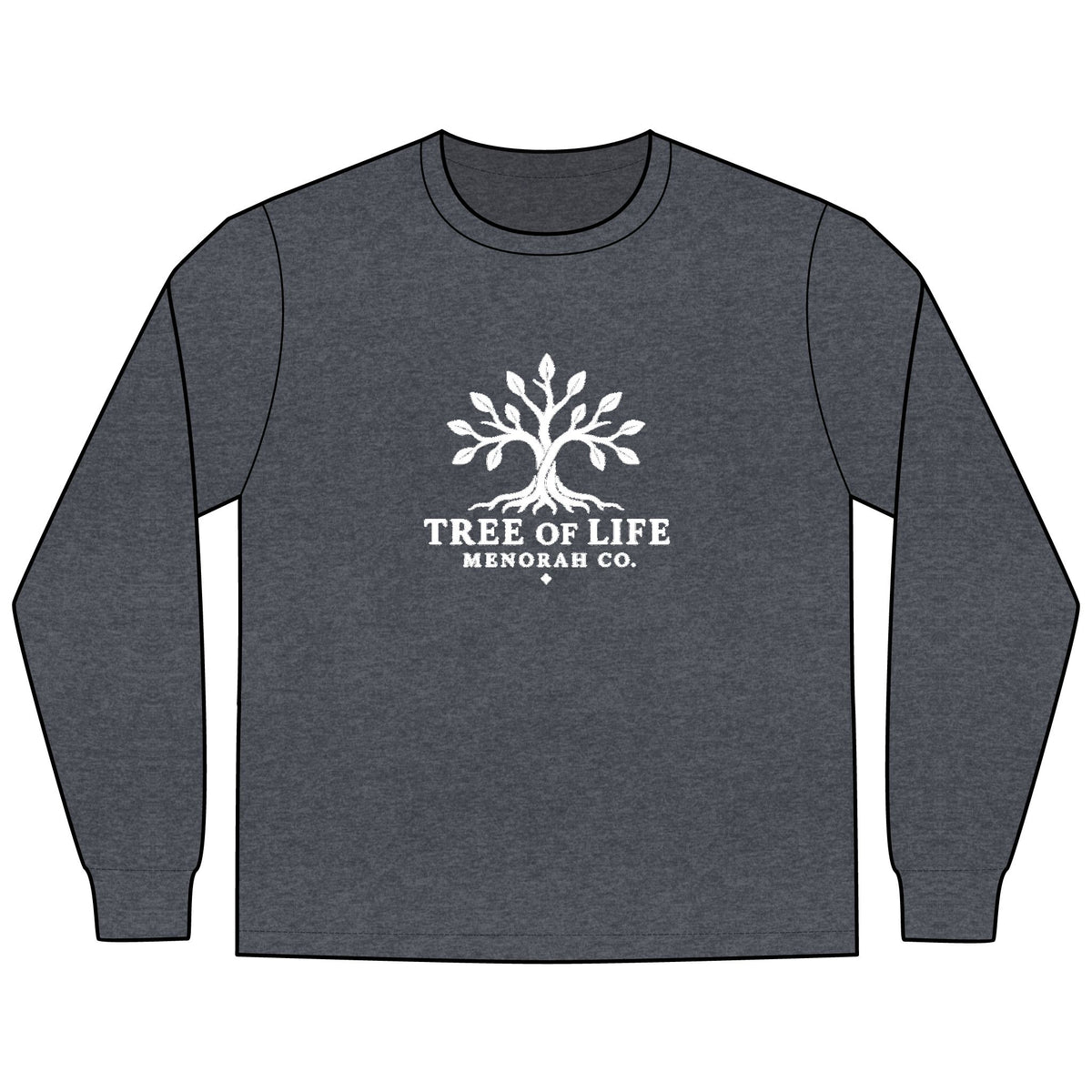 Tree of Life Unisex Long Sleeve Tee | White Tree Logo, Nature Shirt