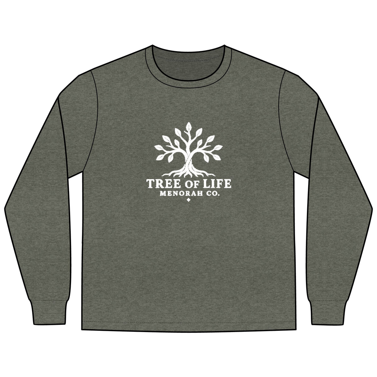 Tree of Life Unisex Long Sleeve Tee | White Tree Logo, Nature Shirt