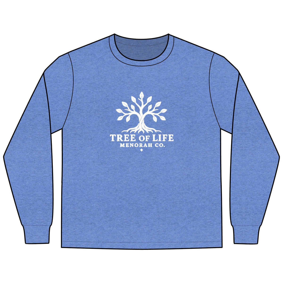 Tree of Life Unisex Long Sleeve Tee | White Tree Logo, Nature Shirt
