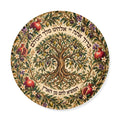 Round Challah Board — Tree of Life with Hebrew Blessing