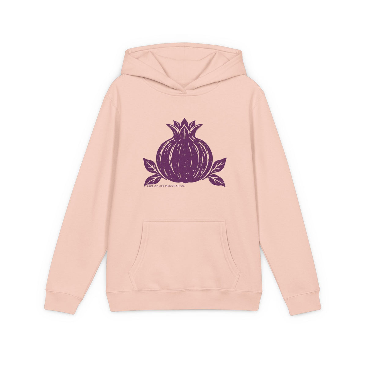 Youth Pomegranate Hoodie | Tree of Life Menorah Co. youth pullover