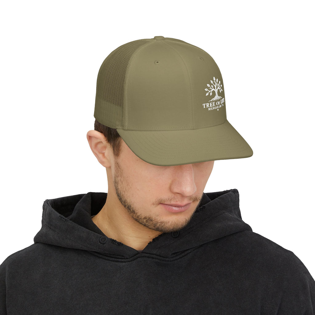 Tree of Life Snapback Trucker Cap — Embroidered Outdoor Logo Hat