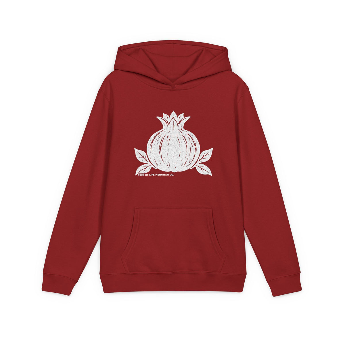 Youth Pomegranate Hoodie | Tree of Life Menorah Co. youth pullover