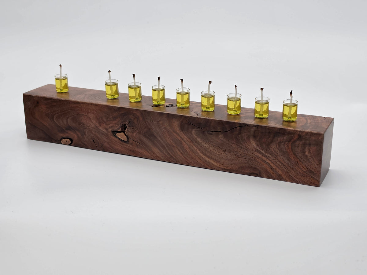 The Austere Collection Nº 001 | The First of Its Line | Handcrafted Walnut Menorah