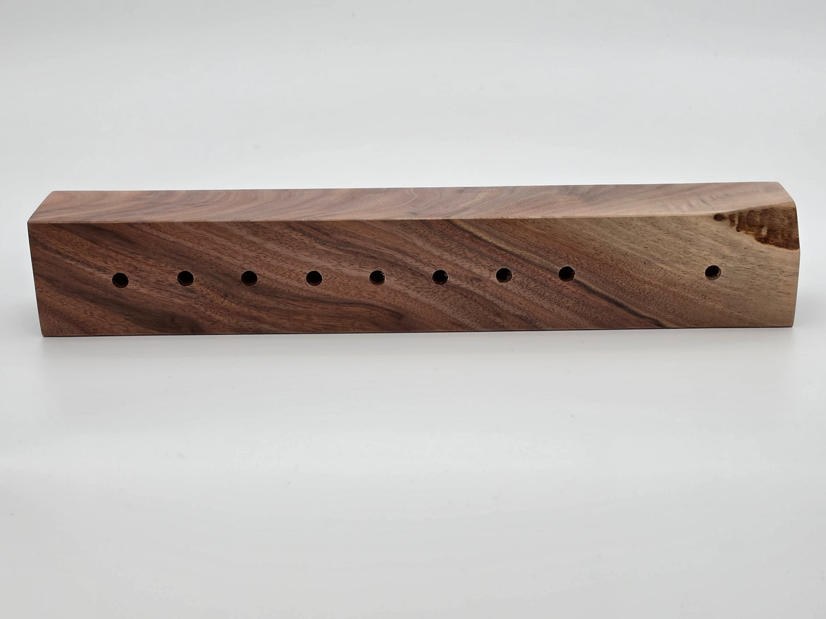 The Naturalist Collection — No. 004 | One-of-a-Kind Handcrafted Restrained Live-Edge Walnut Oil Menorah