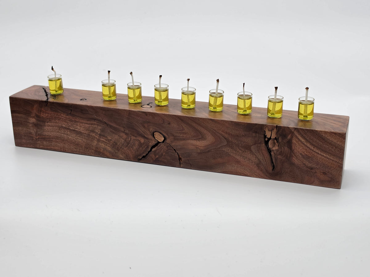 The Austere Collection Nº 002 | One-of-a-Kind Handcrafted Walnut Menorah