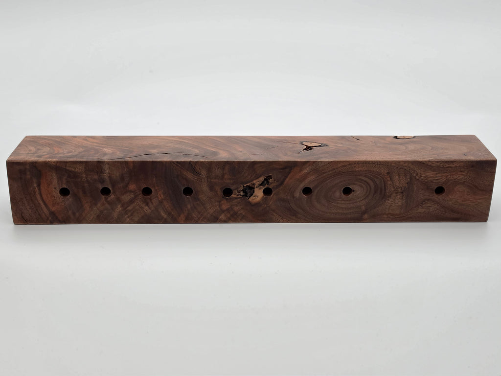 The Austere Collection Nº 001 | The First of Its Line | Handcrafted Walnut Menorah