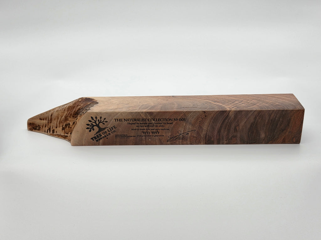 The Naturalist Collection — No. 005| One-of-a-Kind Handcrafted Live-Edge Walnut Oil Menorah
