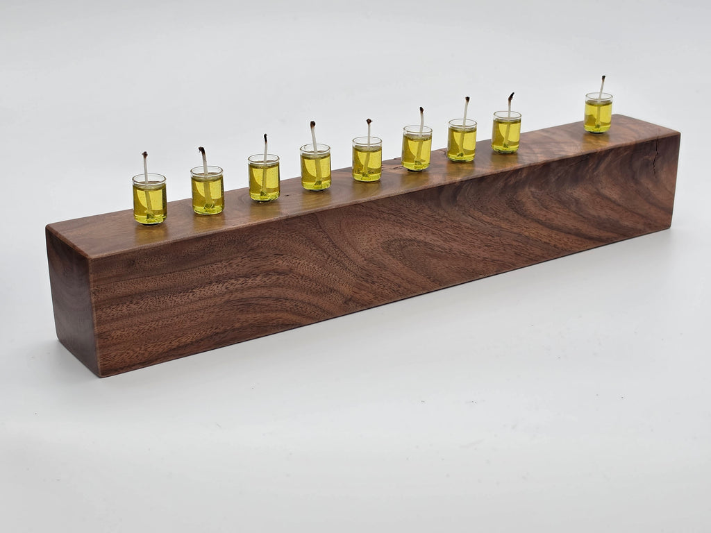 The Austere Collection Nº 003 | One-of-a-Kind Handcrafted Walnut Menorah