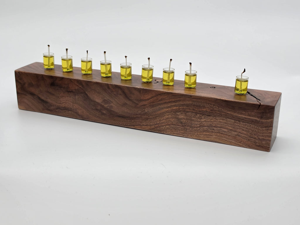 The Austere Collection Nº 002 | One-of-a-Kind Handcrafted Walnut Menorah