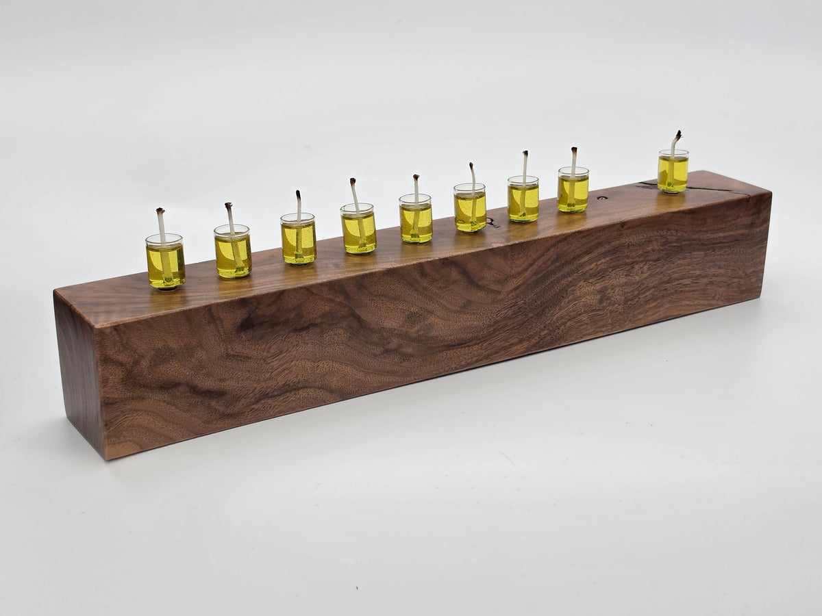 The Austere Collection Nº 002 | One-of-a-Kind Handcrafted Walnut Menorah