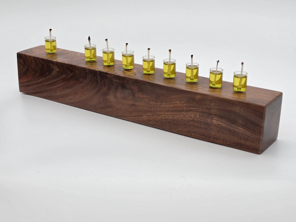The Austere Collection Nº 003 | One-of-a-Kind Handcrafted Walnut Menorah