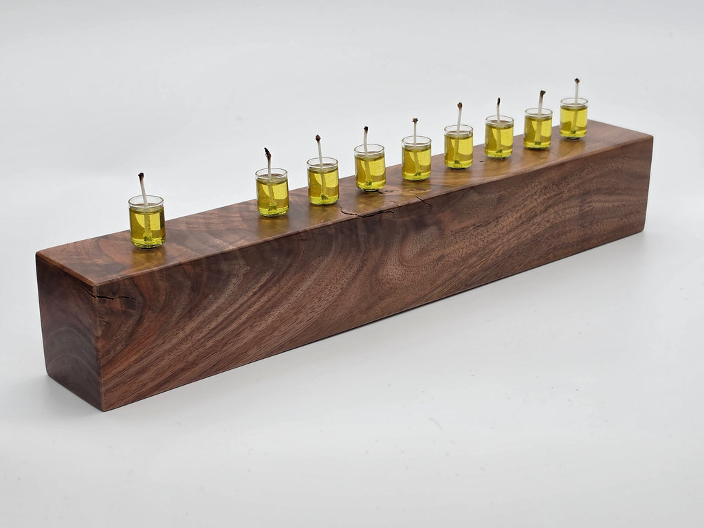 The Austere Collection Nº 003 | One-of-a-Kind Handcrafted Walnut Menorah