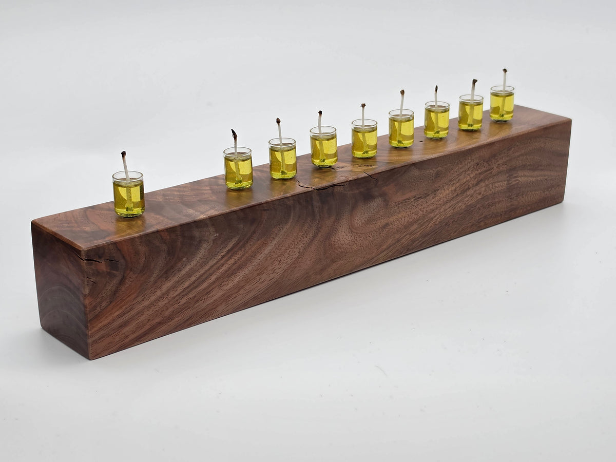 The Austere Collection Nº 003 | One-of-a-Kind Handcrafted Walnut Menorah