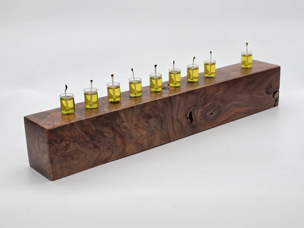 The Austere Collection Nº 001 | The First of Its Line | Handcrafted Walnut Menorah