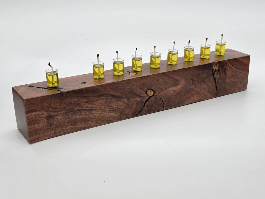 The Austere Collection Nº 002 | One-of-a-Kind Handcrafted Walnut Menorah