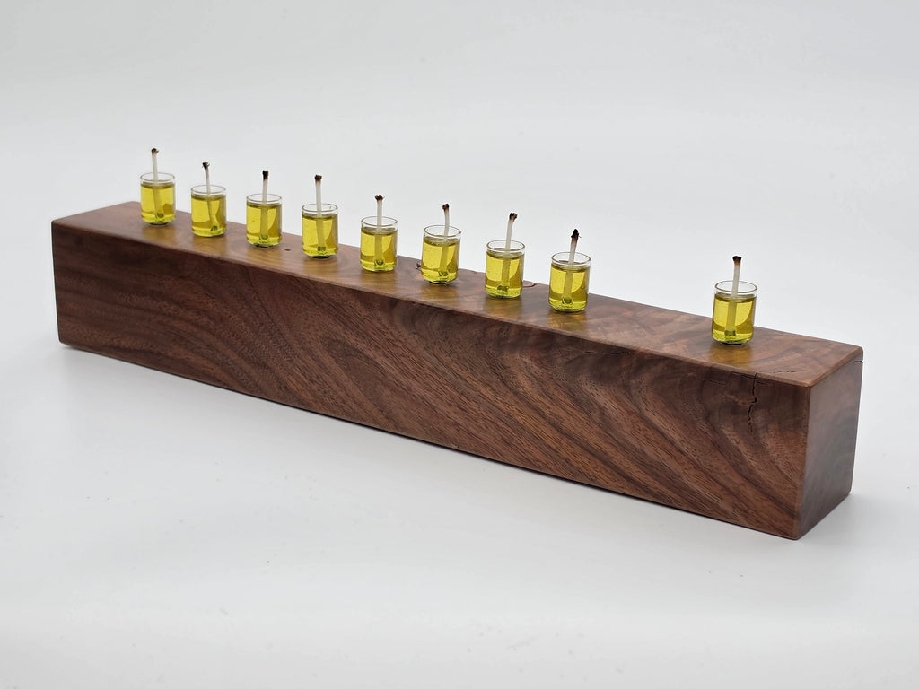The Austere Collection Nº 003 | One-of-a-Kind Handcrafted Walnut Menorah