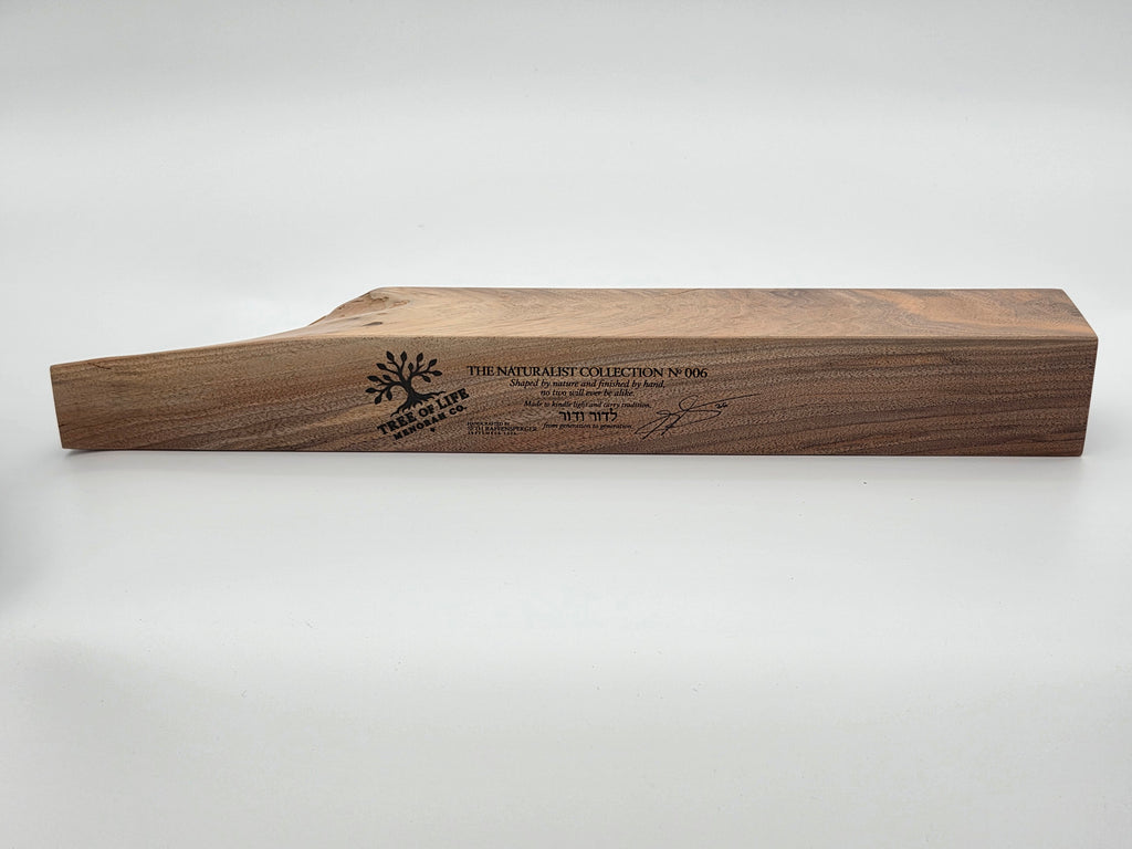 The Naturalist Collection — No. 006 | One-of-a-Kind Handcrafted Live-Edge Walnut Oil Menorah
